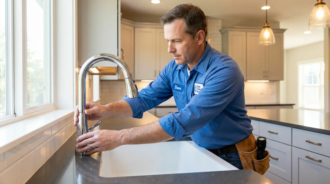Kitchen faucet installation by Johns Plumbing LLC in Adelanto
