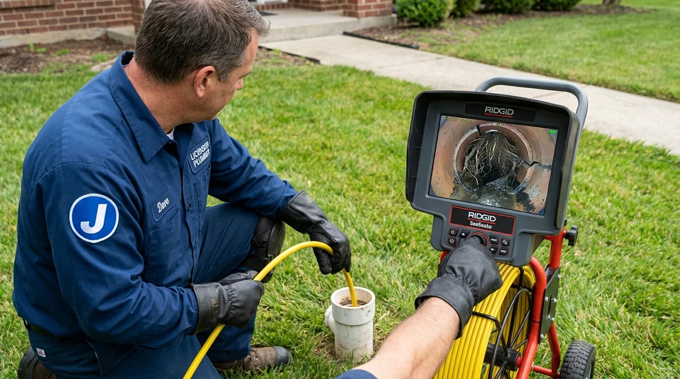 Sewer camera inspection being performed by Johns Plumbing LLC in Adelanto